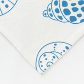 Naadloos patroon met zeeschelpen fleece deken (Hoek)