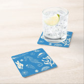 Naadloos patroon met zeeschelpen kartonnen onderzetters (Insitu)