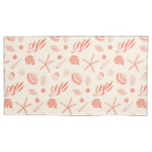 Naadloos patroon met zeeschelpen kussensloop (Voorkant-Links)