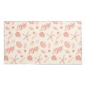 Naadloos patroon met zeeschelpen kussensloop (Achterkant-Links)