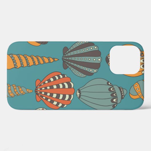Naadloos patroon met zeeschelpen, met de hand getr Case-Mate iPhone case (Achterkant (horizontaal))
