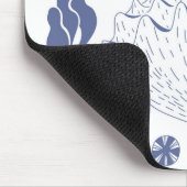 Naadloos patroon met zeeschelpen muismat (Hoek)