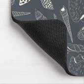 Naadloos patroon met zeeschelpen muismat (Hoek)