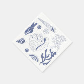 Naadloos patroon met zeeschelpen servetten (Hoek)