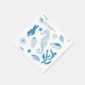 Naadloos patroon met zeeschelpen servetten (Hoek)