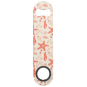 Naadloos patroon met zeeschelpen speed flessenopener (Voorkant)