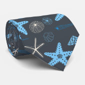 Naadloos patroon met zeeschelpen stropdas (Opgerold)
