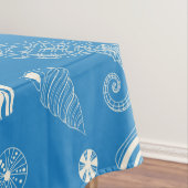Naadloos patroon met zeeschelpen tafelkleed (Voorbeeld)
