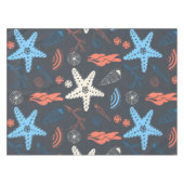 Naadloos patroon met zeeschelpen tafelkleed (Voorkant (Horizontaal))