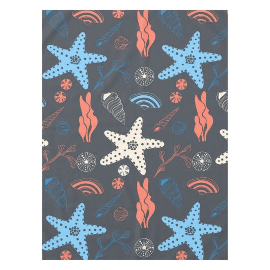 Naadloos patroon met zeeschelpen tafelkleed (Voorkant)