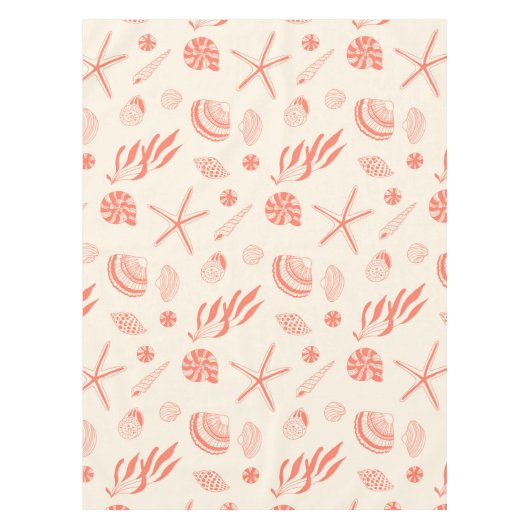 Naadloos patroon met zeeschelpen tafelkleed (Voorkant)