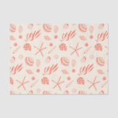 Naadloos patroon met zeeschelpen tissuepapier (Voorkant)