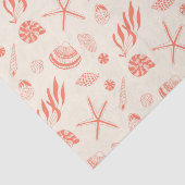 Naadloos patroon met zeeschelpen tissuepapier (Detail)