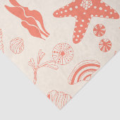 Naadloos patroon met zeeschelpen tissuepapier (Detail)