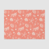 Naadloos patroon met zeeschelpen tissuepapier (Voorkant)