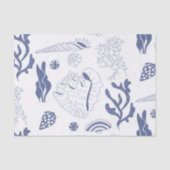 Naadloos patroon met zeeschelpen tissuepapier (Voorkant)