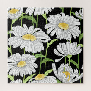 Naadloos patroon met zomerbloemen. legpuzzel