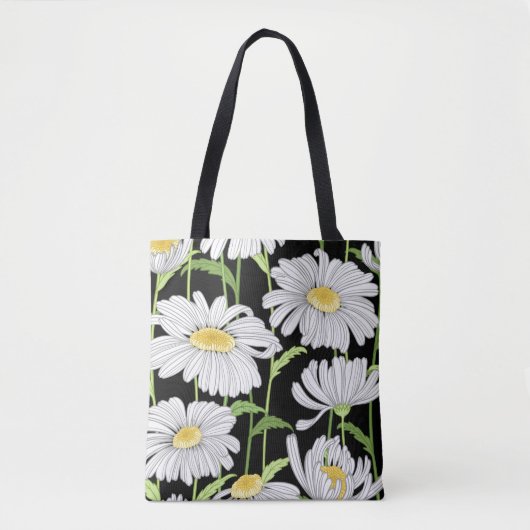 naadloos patroon met zomerbloemen tote bag (Voorkant)
