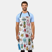 Naadloos patroon met zomerelementen. illustratie schort (Gedragen)