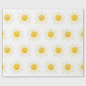 Naadloos patroon met zon. , sketchy cadeaupapier (Vlak)