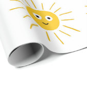 Naadloos patroon met zon. , sketchy cadeaupapier (Rol Hoek)