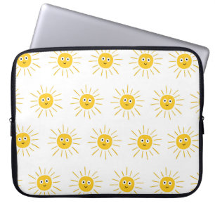 Naadloos patroon met zon. ,  sketchy laptop sleeve