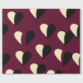 Naadloos patroon met zwart-wit hart. St Va Cadeaupapier (Vlak)