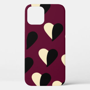 Naadloos patroon met zwart-wit hart. St Va Case-Mate iPhone Case