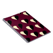 Naadloos patroon met zwart-wit hart. St Va Notitieboek (Rechterzijde)