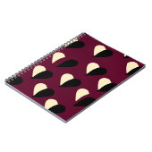 Naadloos patroon met zwart-wit hart. St Va Notitieboek (Linkerzijde)