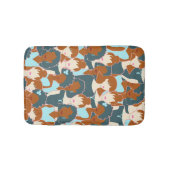 Naadloos patroon met zwarte meisjes en witte meisj badmat (Voorkant)