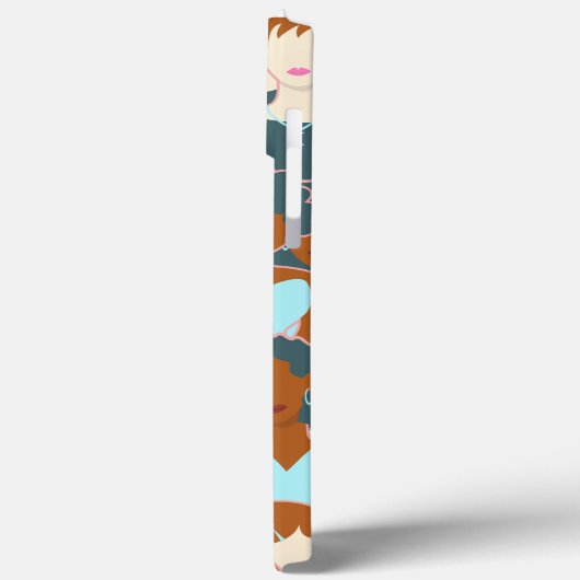 Naadloos patroon met zwarte meisjes en witte meisj Case-Mate iPhone case (Achterkant / Links)