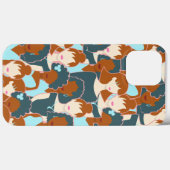 Naadloos patroon met zwarte meisjes en witte meisj Case-Mate iPhone case (Achterkant (horizontaal))