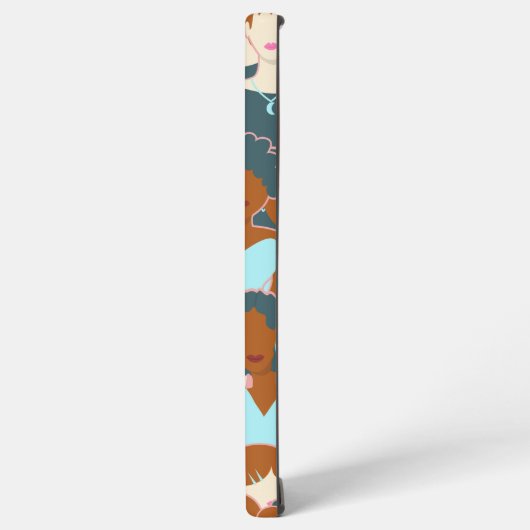 Naadloos patroon met zwarte meisjes en witte meisj samsung galaxy hoesje (Linkerkant)