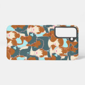 Naadloos patroon met zwarte meisjes en witte meisj samsung galaxy hoesje (Achterkant horizontaal)