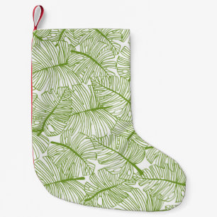 Naadloos patroon Monstera verlaat de achtergrond. Kleine Kerstsok