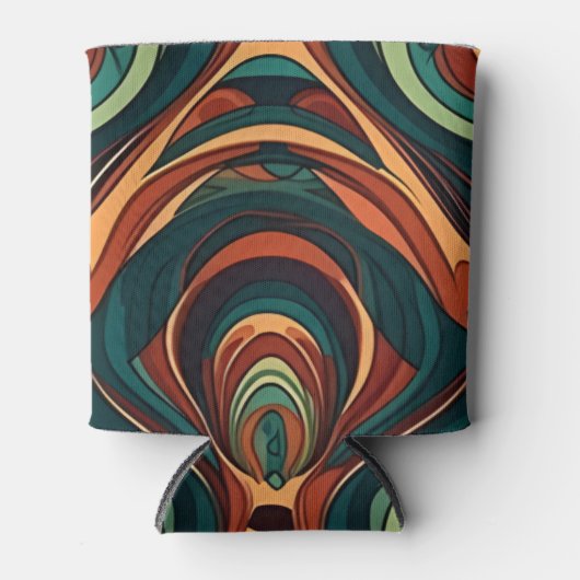 Naadloos patroon nabootsen blikjeskoeler (Voorkant)