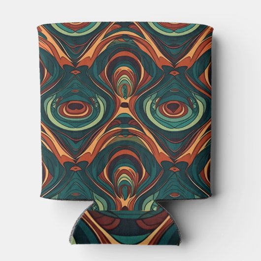 Naadloos patroon nabootsen blikjeskoeler (Achterkant)