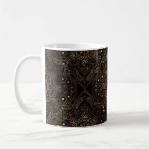 Naadloos patroon oosterse mandala koffiemok