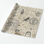 naadloos patroon op een alchemiethema in de  cadeaupapier (Uitgerold)