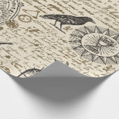 naadloos patroon op een alchemiethema in de  cadeaupapier (Hoek)