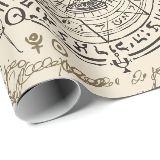 naadloos patroon op een alchemiethema in de  cadeaupapier (Rol Hoek)