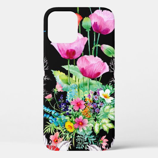 Naadloos patroon op zwarte achtergrond. Kleurrijke Case-Mate iPhone Case (Achterkant)