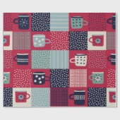 naadloos patroon, patchwork met handbegeleide beke cadeaupapier (Vlak)