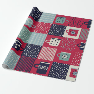 naadloos patroon, patchwork met handbegeleide beke cadeaupapier