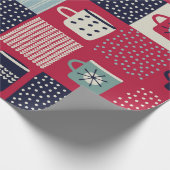 naadloos patroon, patchwork met handbegeleide beke cadeaupapier (Hoek)