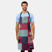 naadloos patroon, patchwork met handbegeleide beke schort (Gedragen)