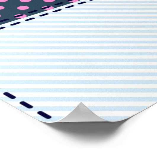 Naadloos patroon. Patchwork. Poster (Hoek)