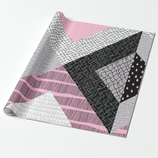 Naadloos patroon, patchwork tegels. Bevriezing Cadeaupapier (Uitgerold)