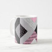 Naadloos patroon, patchwork tegels. Bevriezing Koffiemok (Voorkant links)